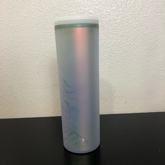 Starbucks Summer 2021 White Iridescent Coffee Drink Cup Siren Mermaid Tumbler - Picture 3 of 13